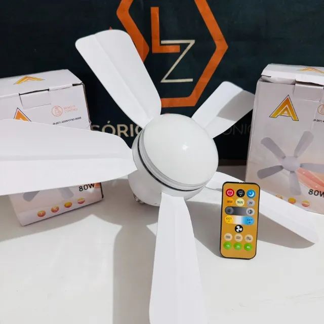 Ventilador teto com Luz Led e controle Remoto