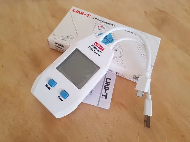 KIT 02 Multímetro Voltagem e Amperagem de USB e Carregadores com Display UNI-T UT658 Dual