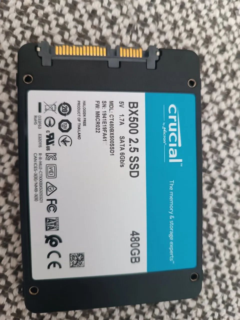 SSD original 480 GB crucial ( USADO ) - Foto 2