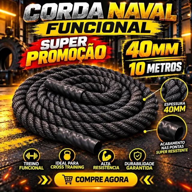 CORDA NAVAL 40MM COM 10 METROS