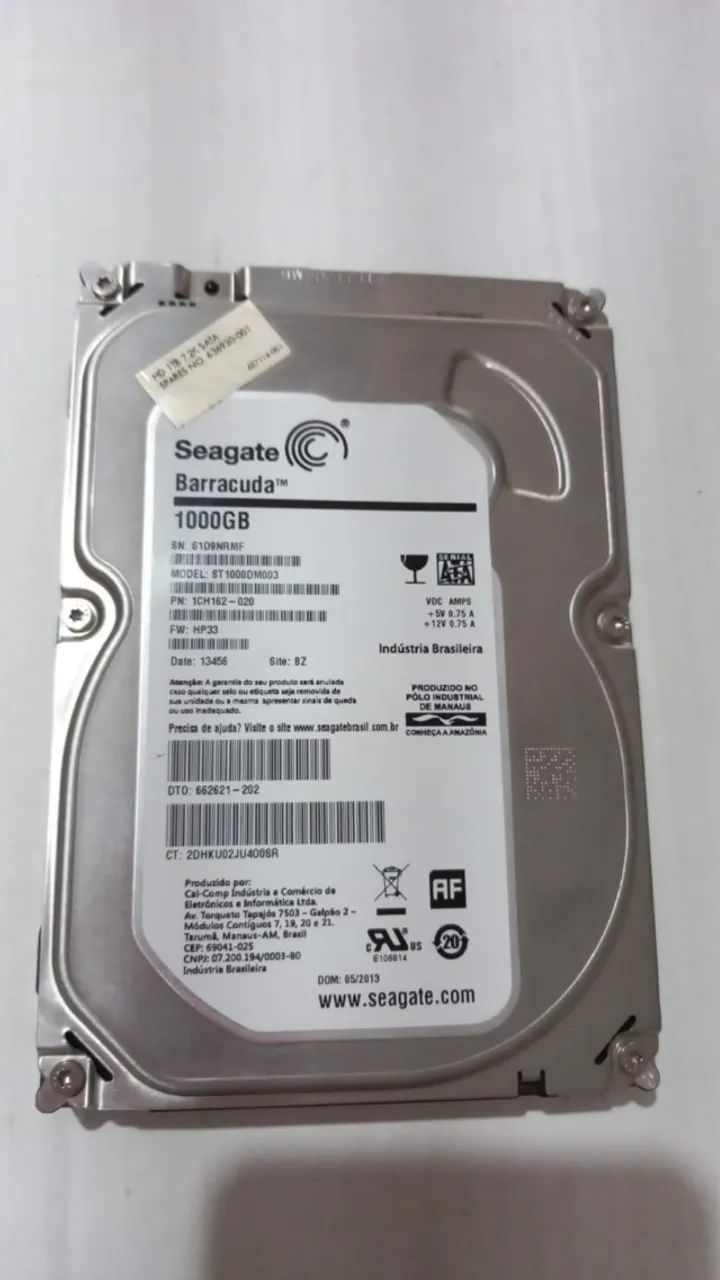 HD 1 tb SEAGATE BARRACUDA DESKTOP - 037