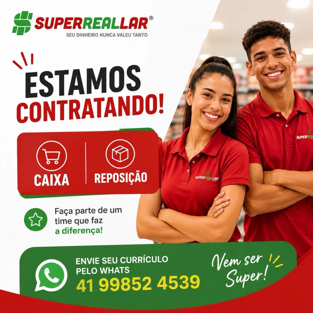 VAGA REPOSITOR E CAIXA SEGUNDA A SABADO CENTRO - Foto 2