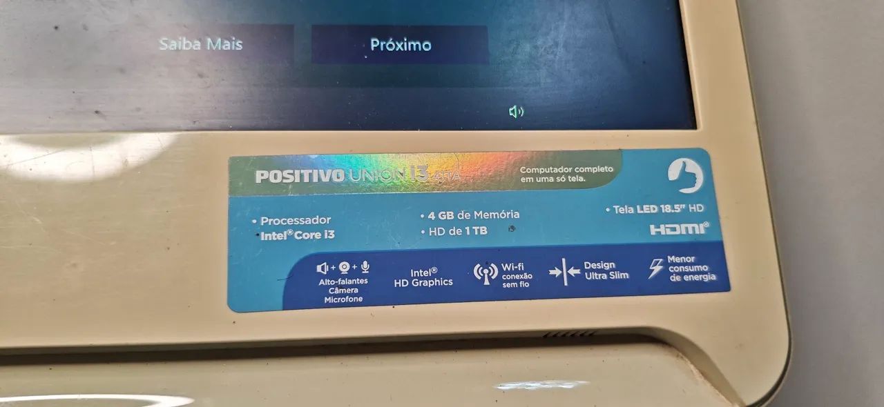 Computador All in One Positivo Union - Intel Core i3 / 4GB RAM / HD 1TB - Foto 3