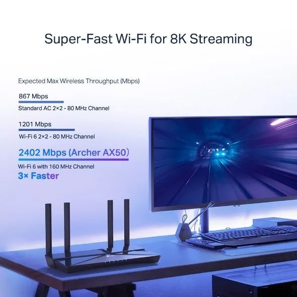 Roteador TP-Link Archer AX50 AX30000 - Foto 3