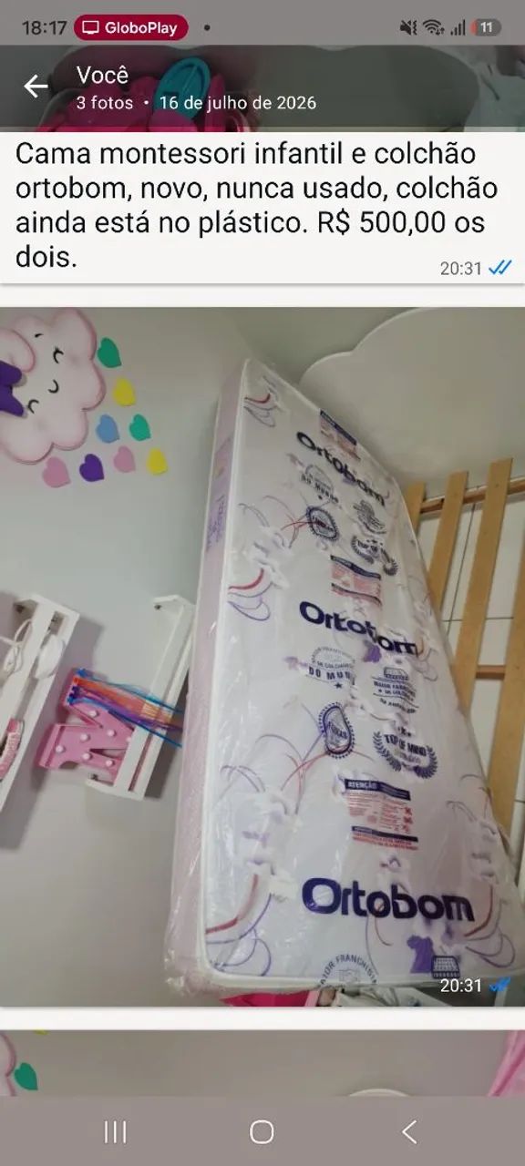 Mini Cama montessori infantil e colchão ortobom  - Foto 2
