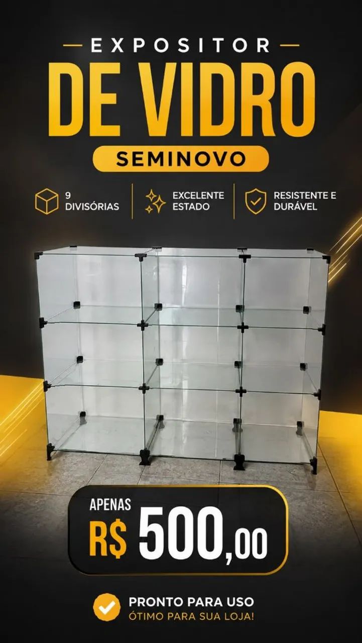 Expositor de vidro 