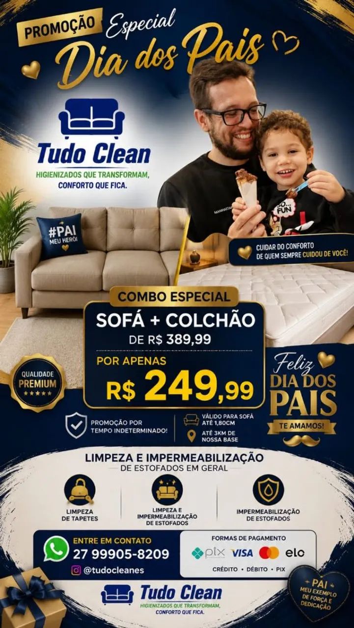 Promoção limpeza sofa e colchão 