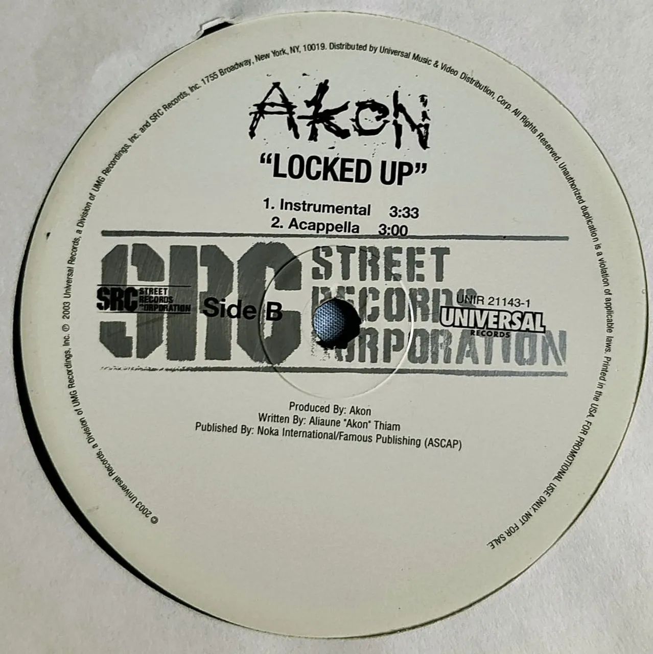 Lp Vinil Akon - Locked up Single 12" - Foto 3