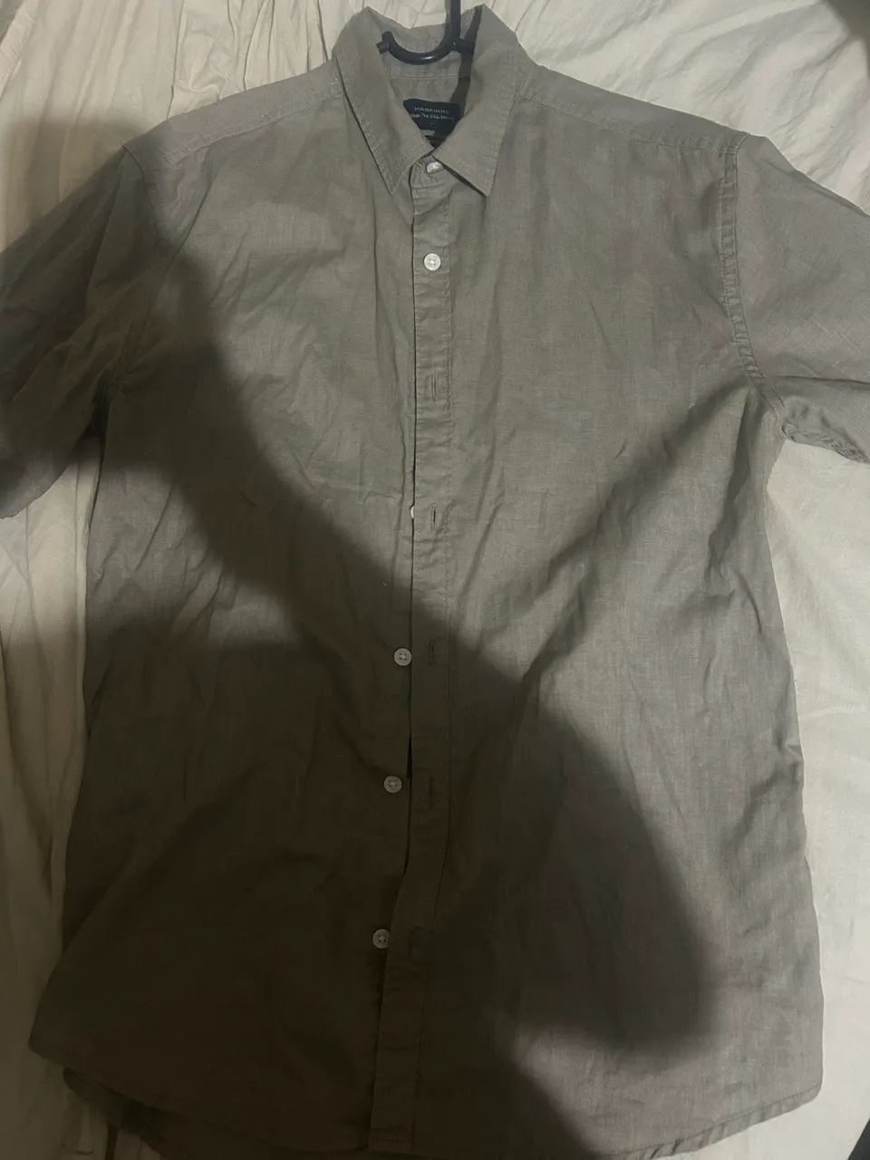 camisa manga curta, em linho. Nova.