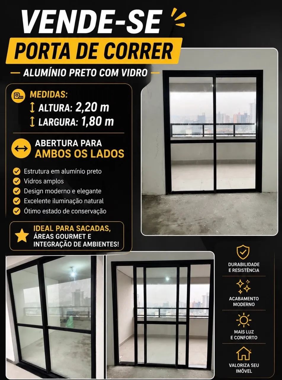Porta Balcão alumínio 