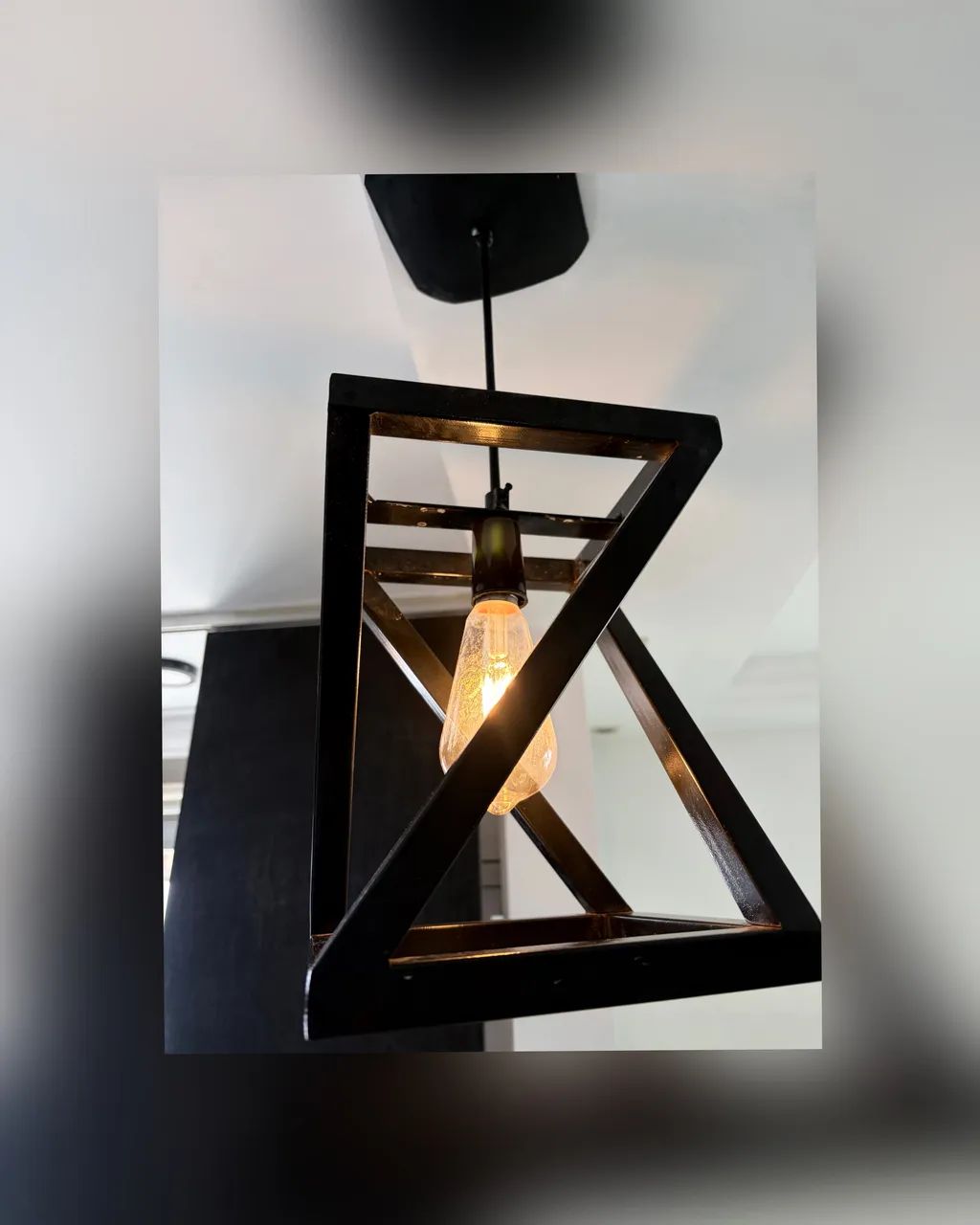 LUMINÁRIA ELEGANTE + LÂMPADA PÊRA - Foto 3