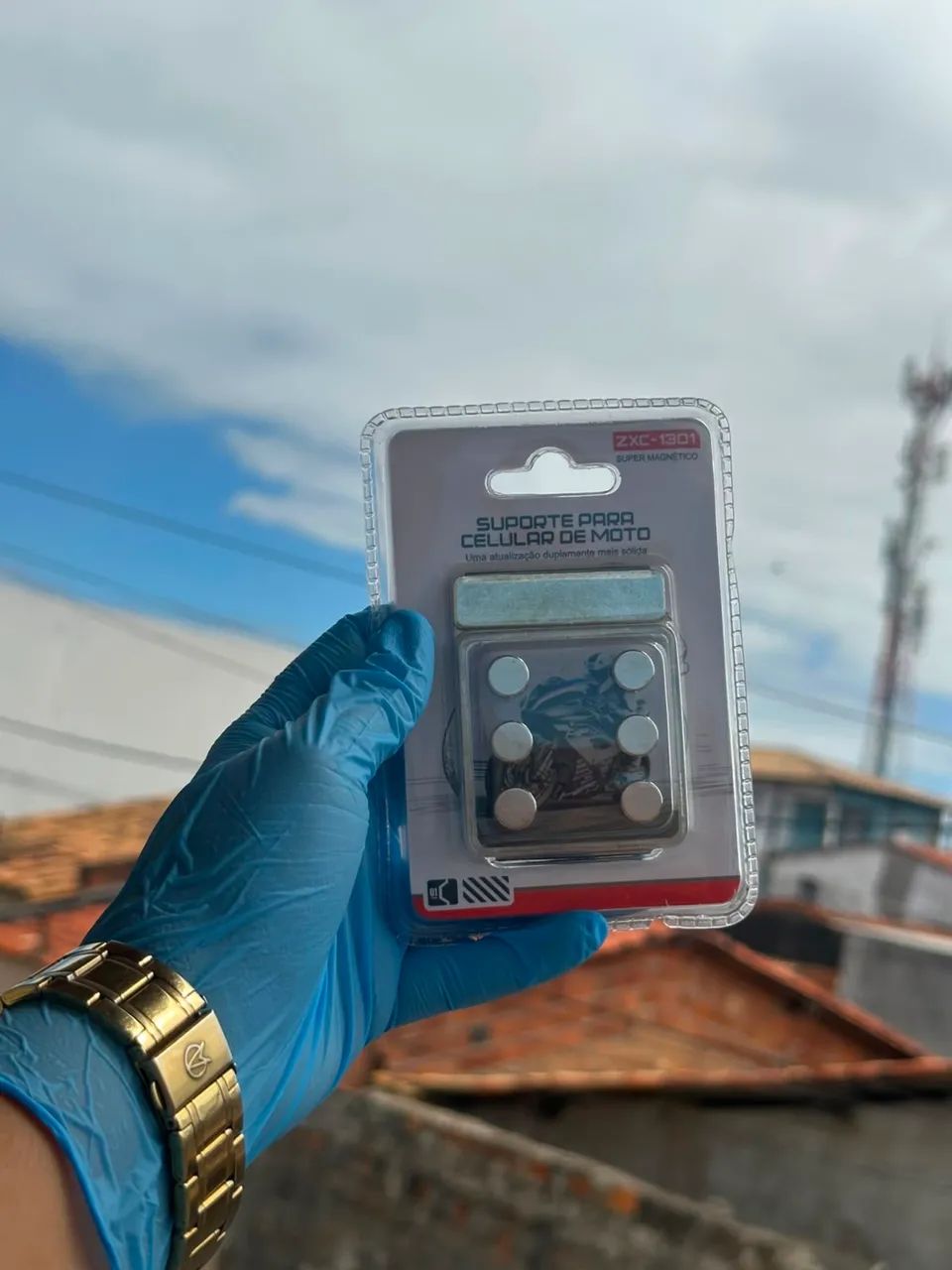 Suporte de celular para moto