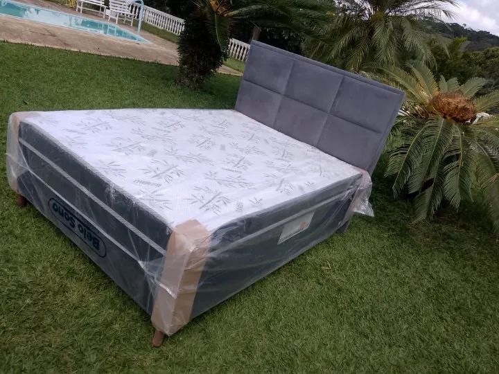 CAMA BOX CASAL COM CABECEIRA  - Foto 2