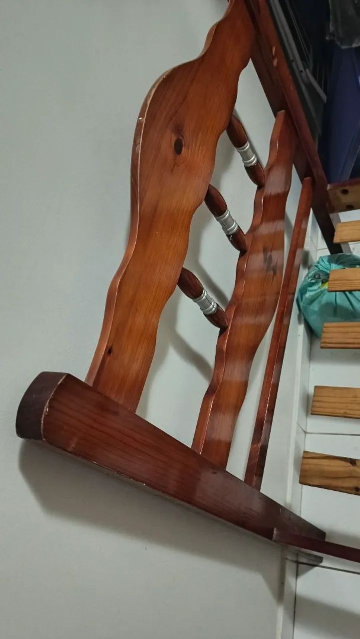 Cama solteirão de madeira - Foto 4
