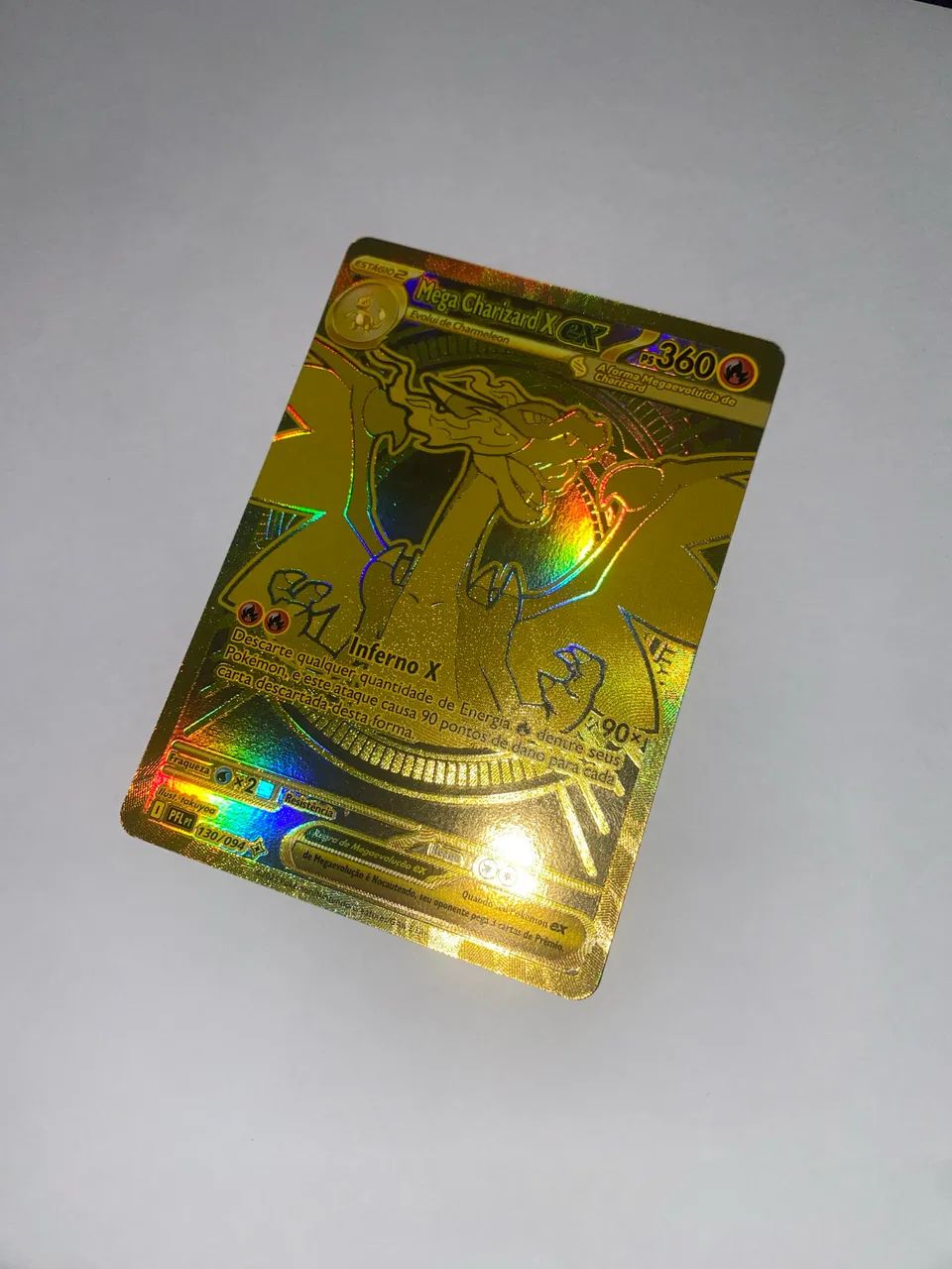 Carta Pokémon Mega Charizard X ex 130/094- Mega Hiper Rara - Foto 2