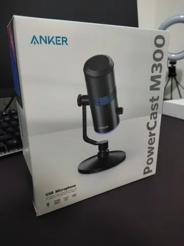 Microfone Anker Powercast M300 Gamer Podcast Stream Rgb Usb
