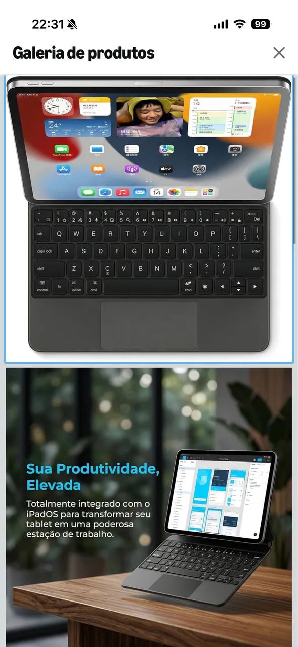 Capa teclado IPad  - Foto 2