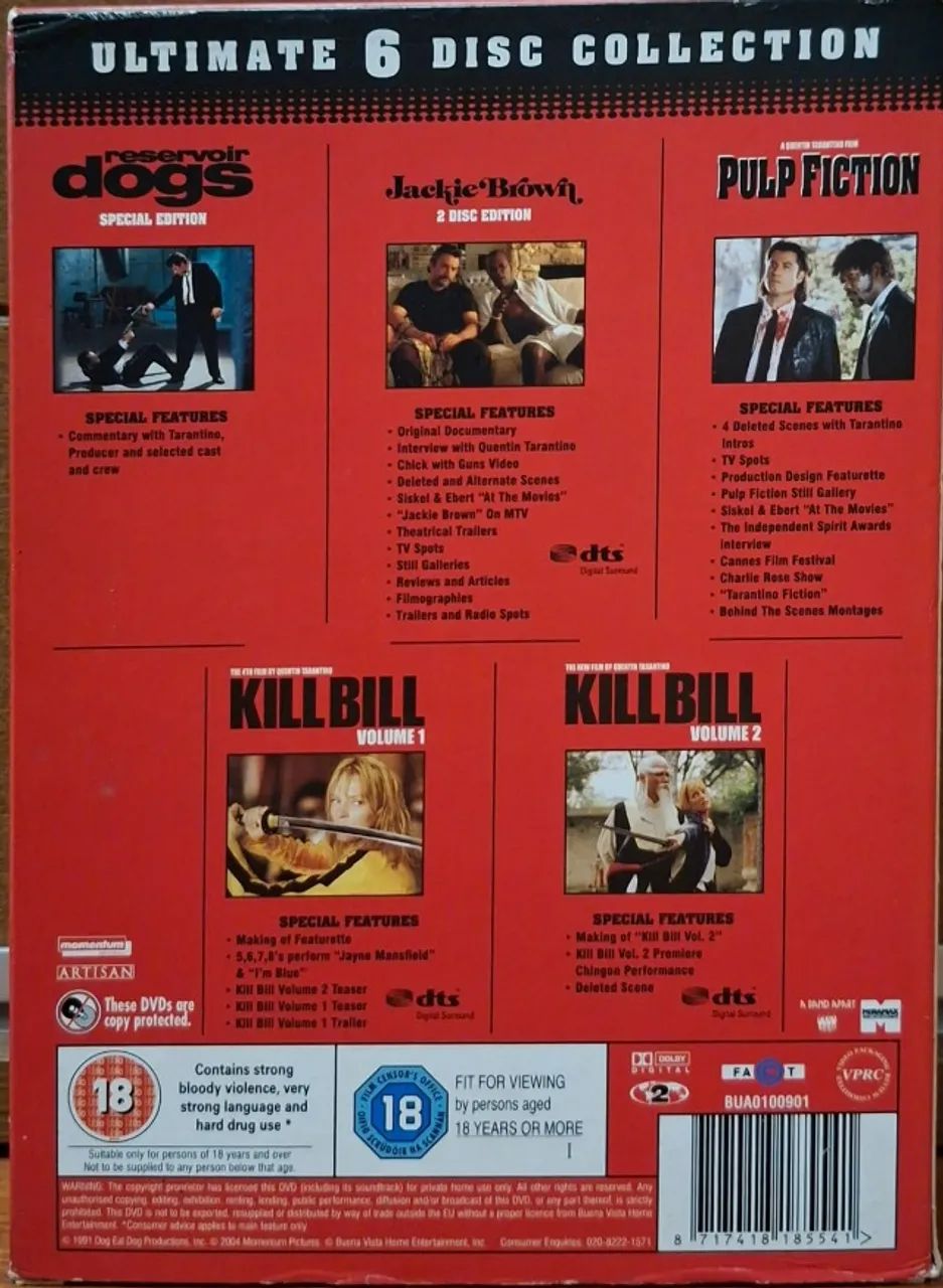 DVD - Coleção Quentin Tarantino (Importado) - Foto 2