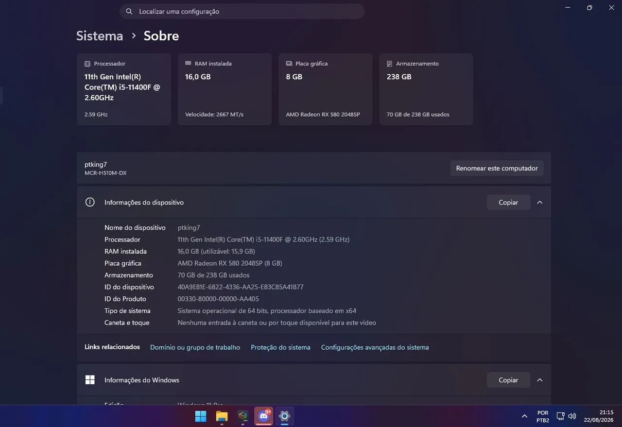 PC Gamer Completo i5 + RX 580 | 16GB RAM | R$ 2.899 - Foto 5