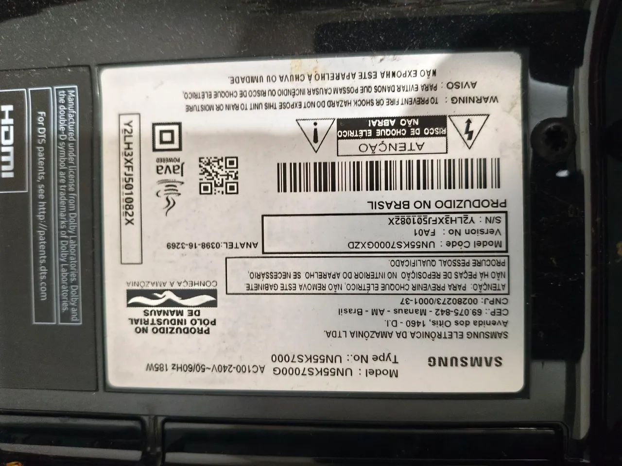 Tv Samsung un55ks7000 com defeito - Foto 3