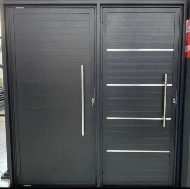 PORTA DE ALUMÍNIO ELEGANTE - PRETA - A PARTIR DE R$1215