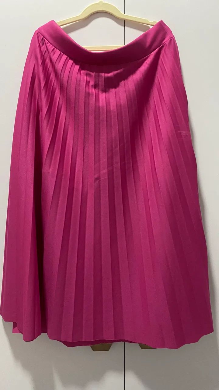 Saia rosa plissada, tam M  - Foto 2