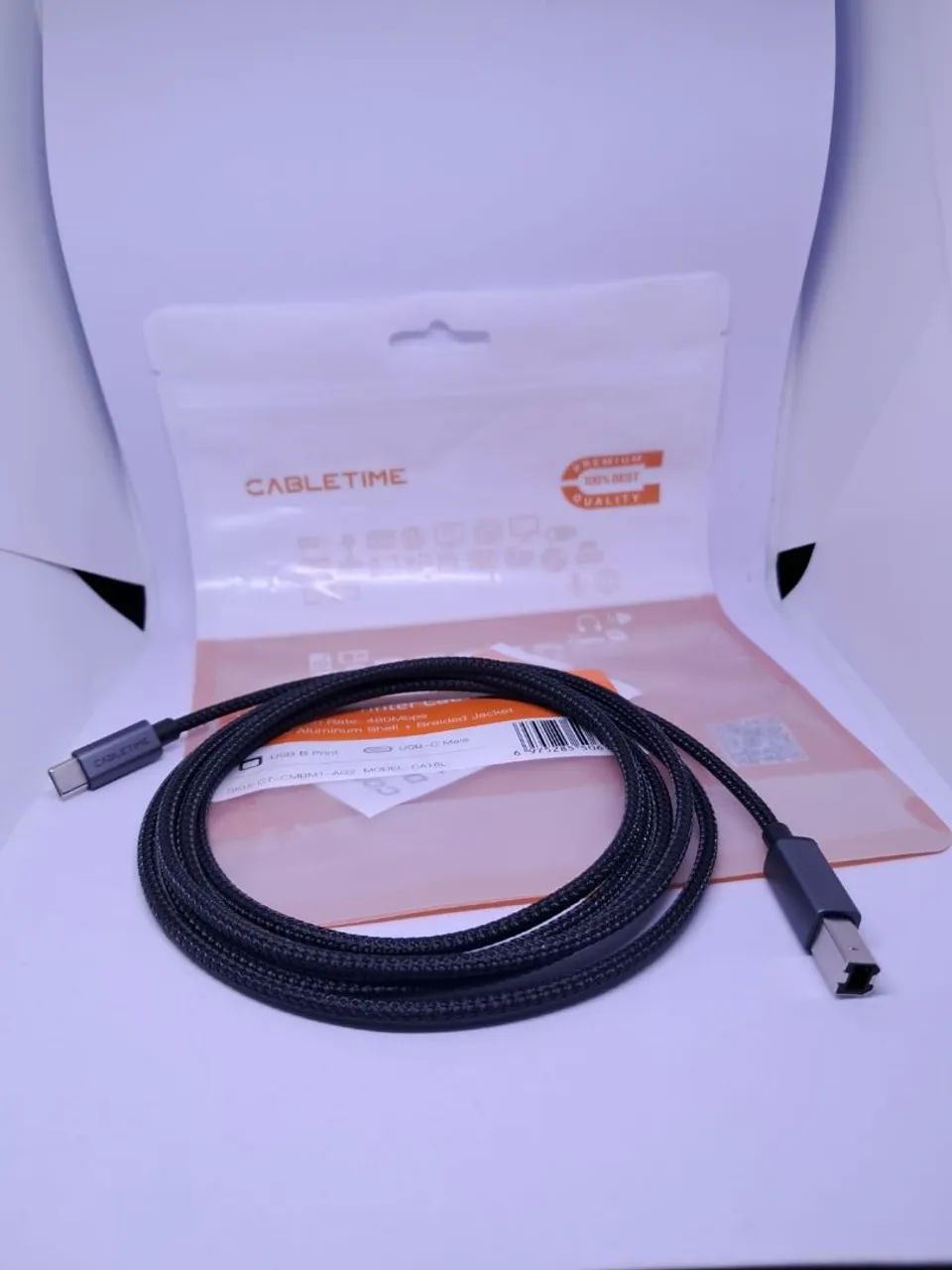 Promoção!!! Cabo USB Tipo C Para Impressora Cabletime 2m - Foto 3