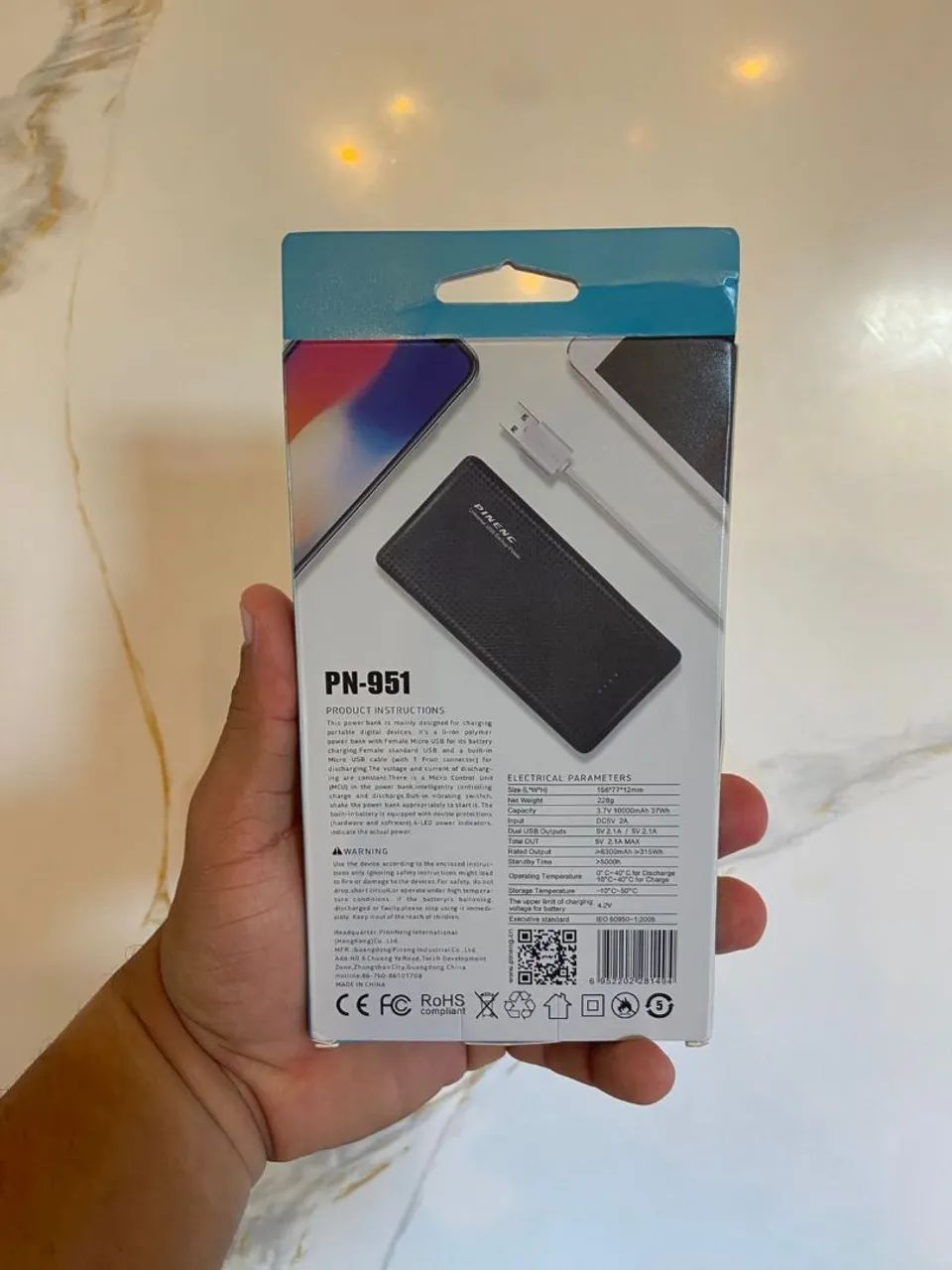 Carregador Portátil 10.000mAh - Foto 2