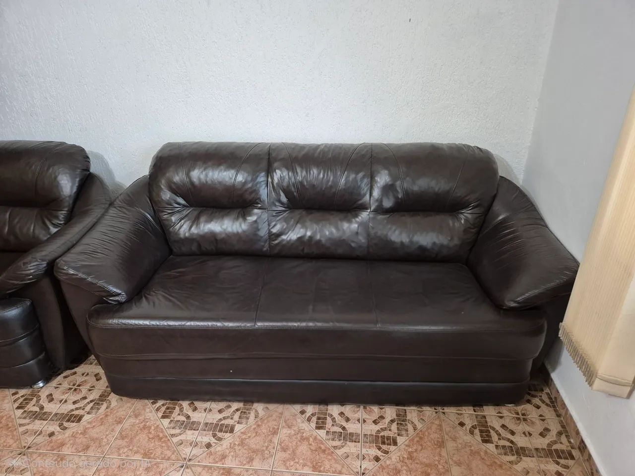 Conjunto Sofá Couro - Foto 3