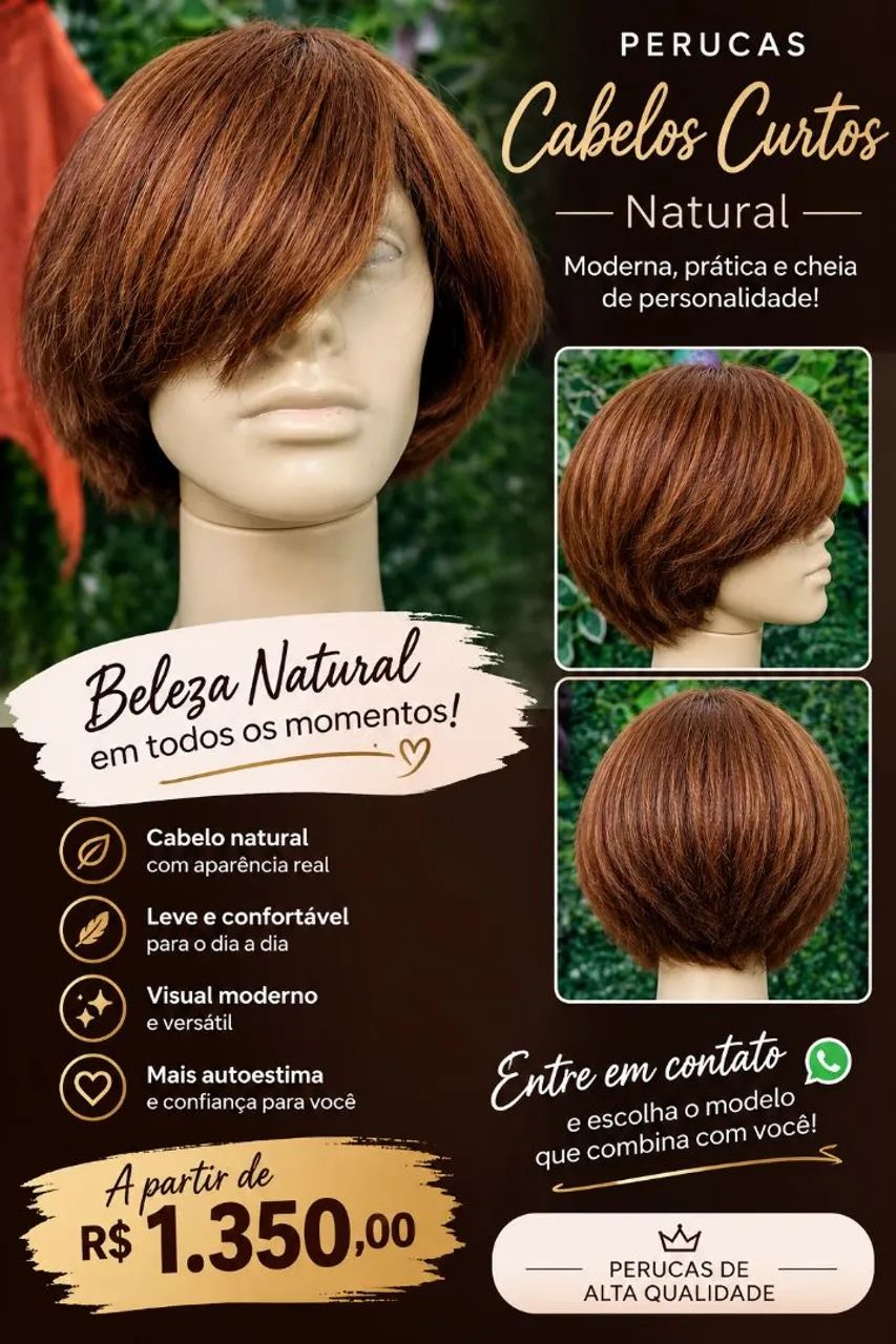Perucas de cabelos natural sob medida 