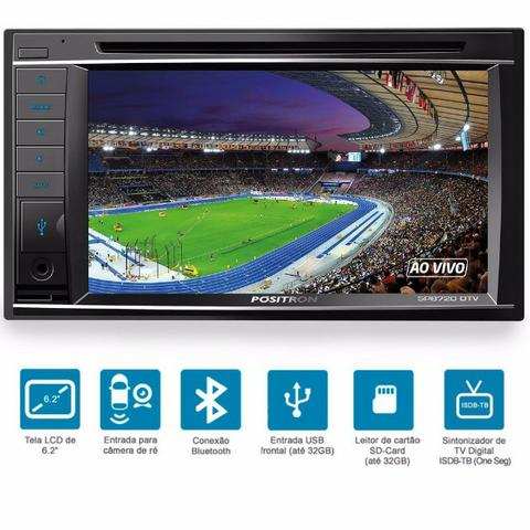 Central multimidia Positron 2din SP8730 TV Digital Espelhamento Bluetooth 2 anos de garant - Foto 2