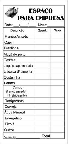 2.500 Comandas I Talão Pedidos I Tamanho 10x21cm.R$ 178,00 - Foto 3