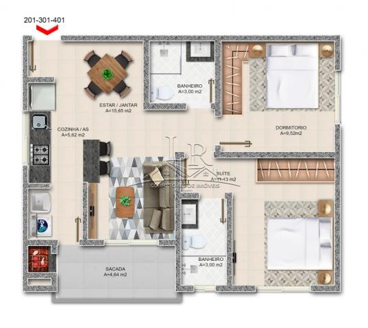 Apartamento à venda com 1 dormitórios em Ingleses do rio vermelho, Florianópolis cod:1808 - Foto 9