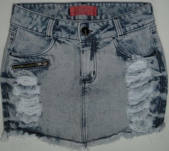 Mini saia Jeans, lote com 320 peças com elastano brim vicunha - Foto 5