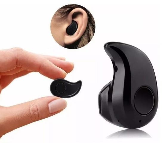 Fone De Ouvido Ponto Eletrônico Bluetooth Celular Android iOS Música - Foto 6