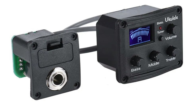 Captador Eq digital com afinador para cavaquinho ou ukulele