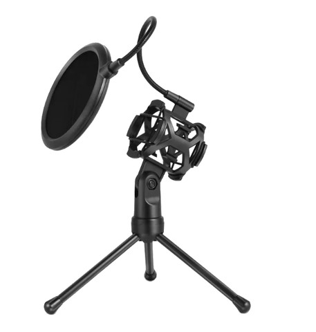 Microfone Condensador Com Tripé e Filtro Anti Puff - Foto 5