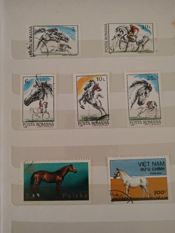 Coleção de selos cavalos e pinturas - Foto 2