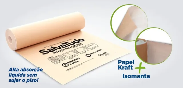 Papel Kraft 40cm De Largura x 150 Metros Gramatura 80 Monolúcido