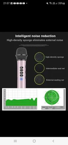 Microfone Karaokê Lewiner L-698 - Foto 3