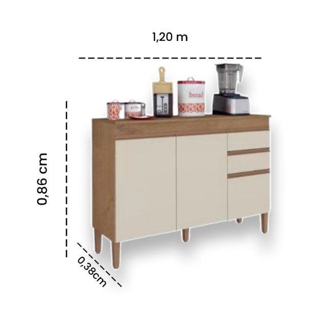 Balcão Modena 2 Portas - Pronat Entrega - Novo na caixa - Foto 2