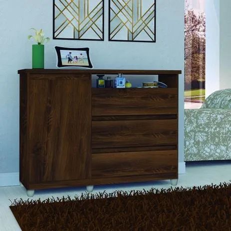 Comoda Sky Marrom Até 12x - Frete Grátis 