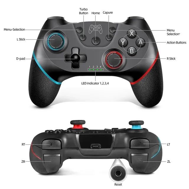 Controle sem fio bluetooth para Switch, PC, Android - Foto 4