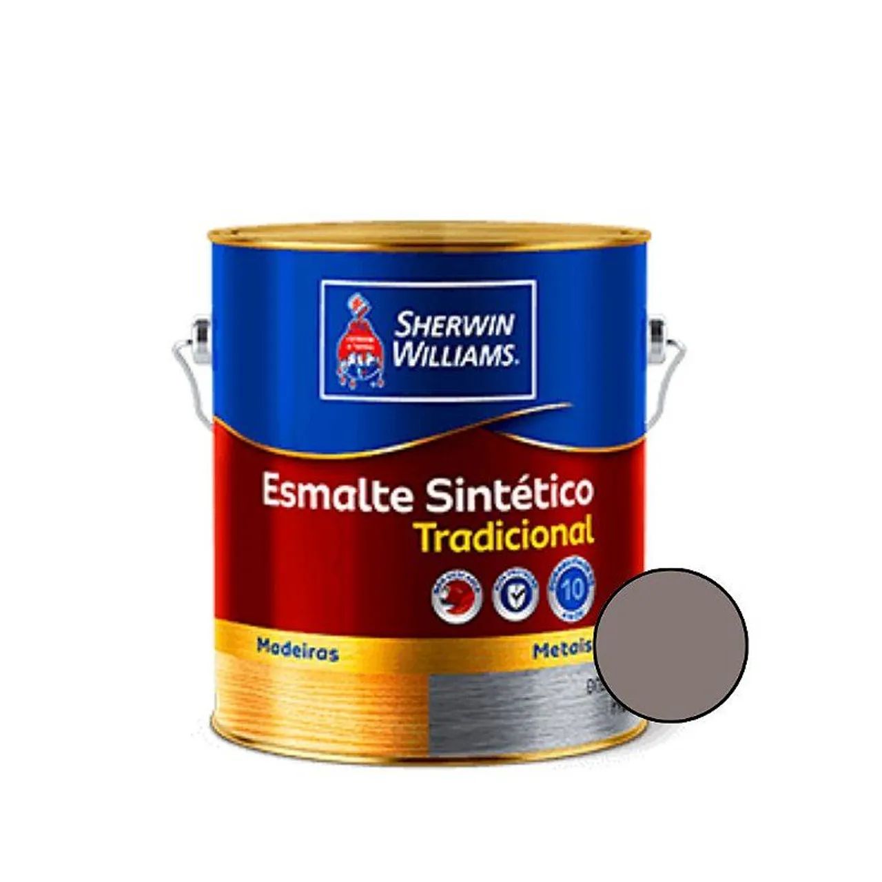 Esmalte Sintético Alto Brilho Cor Marrom -3,6L - Sherwin Williams