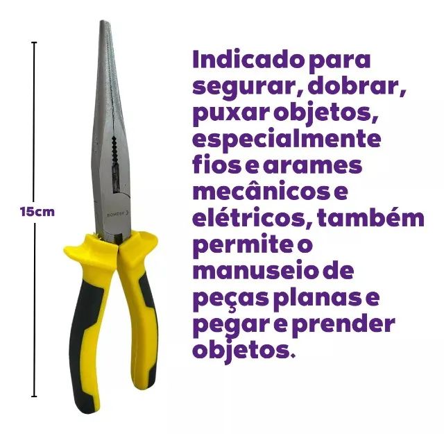 Kit Jogo De Alicate Profissional Universal Corte Bico 3pçs - Loja Natan Abreu  - Foto 2