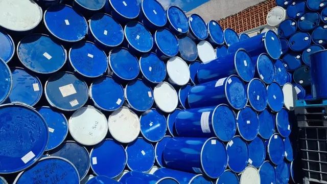 JR Tambores - Tambor Latão 200 Litros Tampa Removível, Cinta e Trava / Semi-Novoss