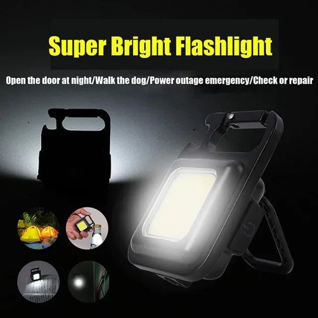 Mini Lanterna Led Recarregável Usb Chaveiro - Foto 2