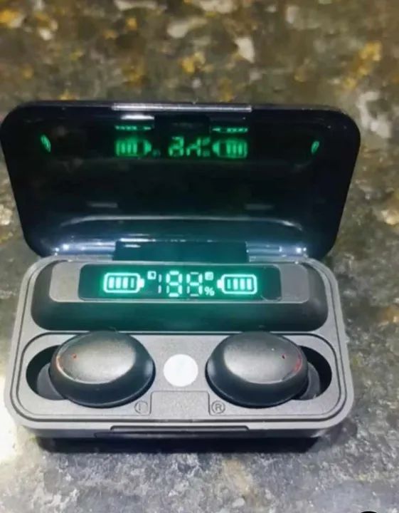Fone bluetooth F9 V5.3 - Carregador de celular - com microfone - Foto 2