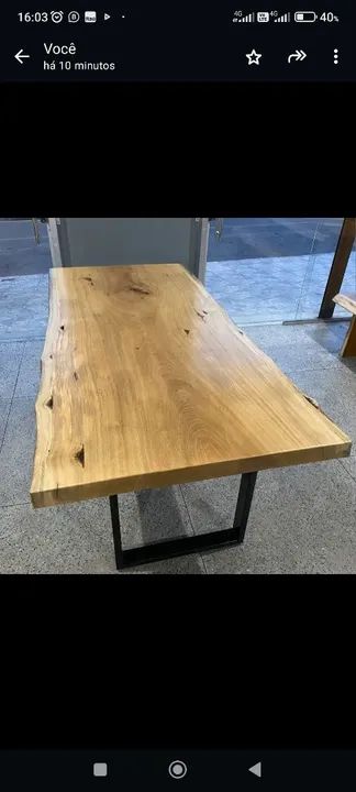 Mesa rústica de Madeira