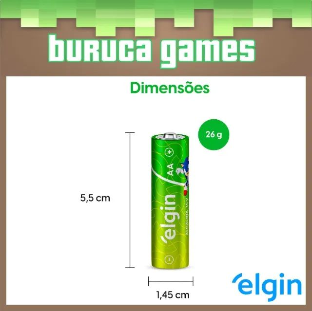 4 Pilhas Alcalinas AA Elgin - Foto 2